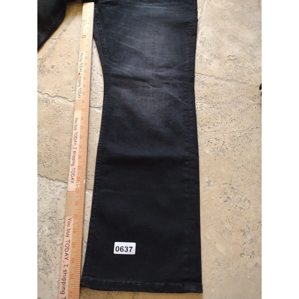 Old‎ Navy Jeans Men 42x32 Black Dark Wash Slim Fit Cotton Blend Denim